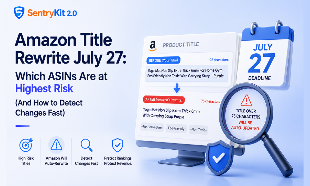 Amazon Title Rewrite July 27: Which ASINs Are at Highest Risk (And How to Detect Changes Fast)