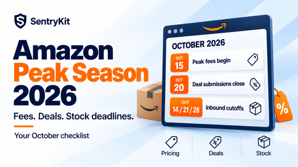 Amazon peak season 2026 calendar: peak fees begin October 15 and Black Friday deal submissions close October 20